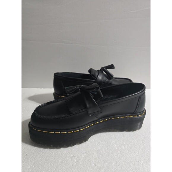 Dr Martens Adrian Quad Shoes Men\'s 10 W 11 Smooth Black Tassel Loafer  Platform main image 16